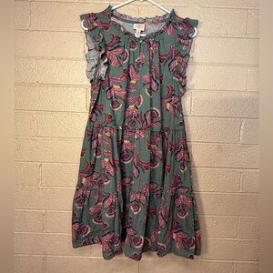St. John's Bay Green and Pink Floral  Dress